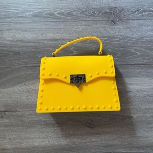 Summer yellow  studded bag
